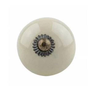Márványfehér színű porcelán bútorgomb