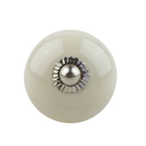 Márványfehér színű porcelán bútorgomb