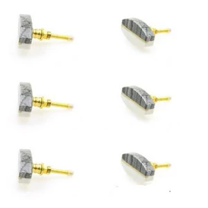 Márványszürke fehér színű porcelán bútorgomb szettben 6db