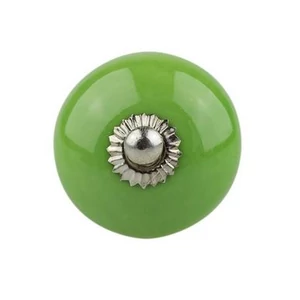 Olívazöld színű porcelán bútorgomb