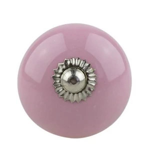Rózsaszín színű porcelán bútorgomb