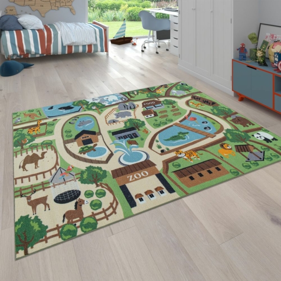 Gyerekszoba szőnyeg állatkert mintával - több méretben 