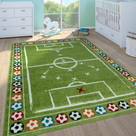 Gyerekszoba szőnyeg focipálya mintával - több méretben