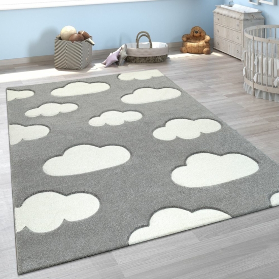 Gyerekszoba szőnyeg felhő mintával