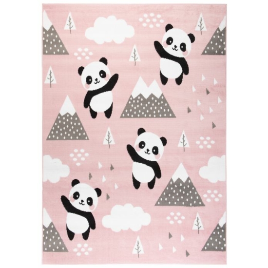 Jolly panda mintás rózsaszín gyerekszőnyeg 