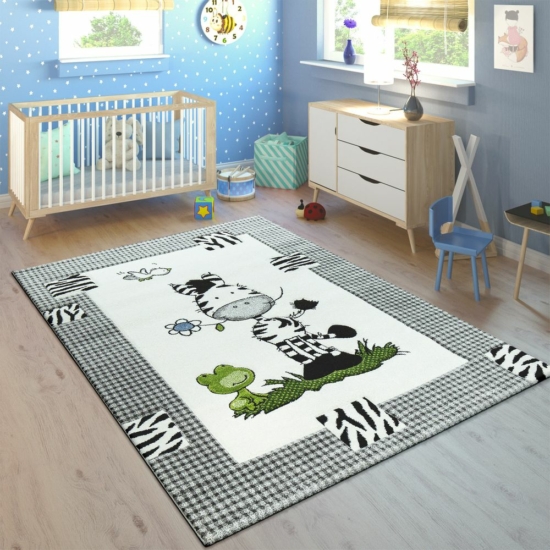 Gyerekszoba szőnyeg zebra mintával - több méretben