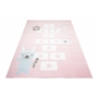 Kép 4/4 - Gyerekszoba szőnyeg ugróiskola mintával rózsaszín színű