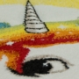 Kép 3/3 - Gyerekszoba szőnyeg szivárványos unikornis mintával - több méretben